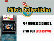 Tablet Screenshot of miloscollectibles.com